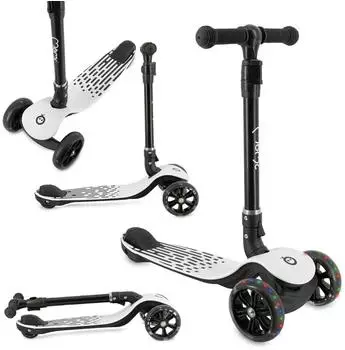Momi SAN 2-in-1 Kinderroller 3-Rad, klappbar, LED-R&auml;der, h&ouml;henverstellbar 60/66/72cm
