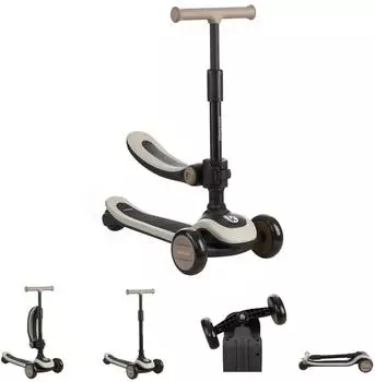 KIKKABOO Treo 2-in-1 Kinderroller mit Sitz, faltbar, beige