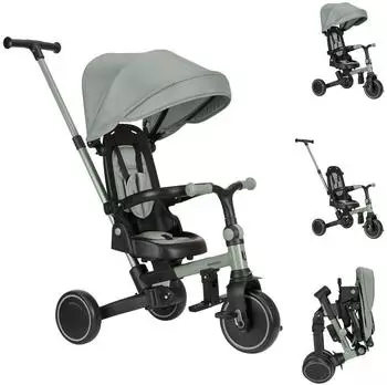 KIKKABOO ALUMA 8-in-1 Dreirad mit Schubstange, faltbar, gr&uuml;n (31006020169)