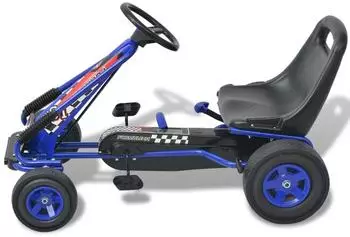 vidaXL Pedal Go-Kart mit verstellbarem Sitz blau
