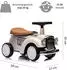 Lemodo Kinderauto im Retrodesign mit Hupe weiß