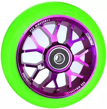 Fantic26 Spy7 Stunt-Scooter Rolle 110mm ABEC-11, lila/PU-grün