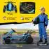 AIYAPLAY Elektro-Gokart für Kinder 24V 6-13km/h Drift Kart, blau (370-446V90BU)