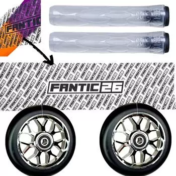 Fantic26 F26 Stunt-Scooter Core Bundle 110mm ABEC11 Repeat Clear