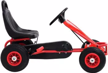 vidaXL Pedal Go-Kart mit Luftreifen rot