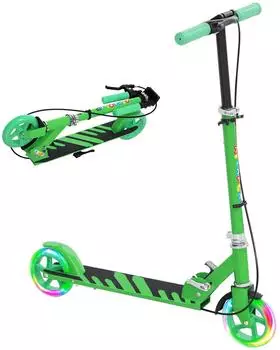 AIYAPLAY Kinderroller, klappbar, höhenverstellbar, 2 leuchtende Räder