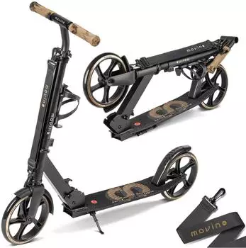 Movino Infinity Cityroller 200mm Rollen, schwarz/gold (MOV-IF-BG)