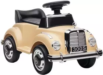 AIYAPLAY Rutschauto mit Stauraum und Kippschutz, beige, 77,5x41,5x45cm