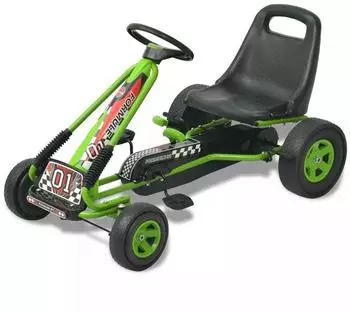 vidaXL Pedal Go-Kart mit verstellbarem Sitz gr&uuml;n