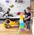 HyperMotion TWISTCAR Tretfahrzeug gelb, Lenkrad 360°, Gummireifen