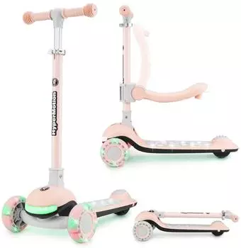 HyperMotion LUMI 3-in-1 Kinderroller mit LED-Beleuchtung, rosa