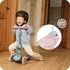 Momi Debe 2-in-1 Kinderroller mit Sitz, LED-Räder, rosa, klappbar (DEBE)