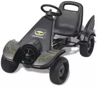 vidaXL Pedal Go-Kart mit verstellbarem Sitz Schwarz