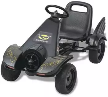 vidaXL Pedal Go-Kart mit verstellbarem Sitz schwarz