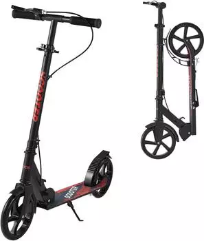 VEVOR Cityroller faltbar, Kinder ab 8 Jahren, 100kg, schwarz