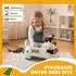 AIYAPLAY Rutschauto Dinosaurier-Form mit Stauraum, Licht & Musik, cremeweiß (370-423V00CW)