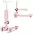 Chipolino Bloomi 2-in-1 Kinderroller mit Sitz, PU-Leuchträder, rosa