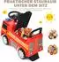 Costway Kinder-Feuerwehrauto 2-in-1 Rutsch- & Schiebeauto, Sirene, rot (TQ10007RE)