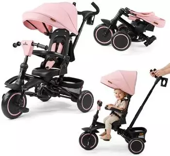 HyperMotion Tobi Timber Dreirad, rosa, klappbar, 1-5 Jahre