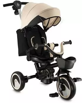 Momi IVI Kinderdreirad 3-in-1, 360&deg; drehbarer Sitz, Sonnendach, beige (ROTR00013)