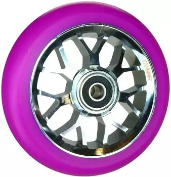 Fantic26 Spy7 Stunt-Scooter Rolle 110mm ABEC-11, chrome/lila