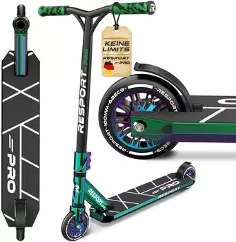 Re-Sport Revo Pro Stunt Scooter 110mm PU Wheels, Y-Bar, ABEC 9 mit St&auml;nder