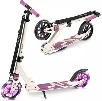 Movino City Light Cityroller klappbar, LED-R&auml;der 180mm, bis 100kg