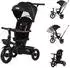 Chipolino Tricycle Urban Dreirad, klappbar, Lenker mit Licht, Sitz drehbar, schwarz