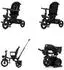 Chipolino Tricycle Urban Dreirad, klappbar, Lenker mit Licht, Sitz drehbar, schwarz