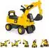 Moni Bagger CAT Excavator 662 Rutschfahrzeug gelb, Schaufel, Musik (110344)