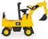Moni Bagger CAT Excavator 662 Rutschfahrzeug gelb, Schaufel, Musik (110344)