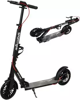 Sport Now Cityroller Aluminium, h&ouml;henverstellbar & klappbar, 200mm PU-R&auml;der (AA1-134V00BK)