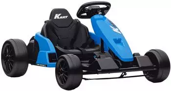 AIYAPLAY Elektro-Gokart 24V 6-18km/h Drift, verstellbarer Sitz, f&uuml;r Kinder 6-12 Jahre, blau