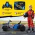 AIYAPLAY Elektro-Gokart 24V 6-18km/h Drift, verstellbarer Sitz, für Kinder 6-12 Jahre, blau