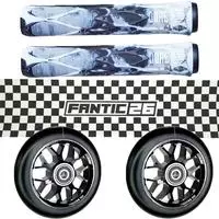 F26 Stunt Scooter Ersatzteile Set, Checker Schwarz/Wei&szlig; | Set mit Griffe,...