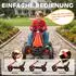 AIYAPLAY Gokart Tretauto mit Handbremse, verstellbarem Sitz, Vor- und Rückwärtsgang, rot