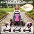AIYAPLAY Gokart Tretauto mit Handbremse, verstellbarem Sitz, rosa