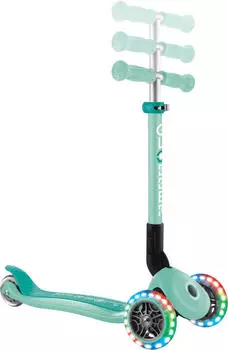 Globber Junior Foldable Lights Kinder-Scooter, mint (32017)
