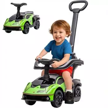 AIYAPLAY Rutschauto 2-in-1 mit Schiebstange und Lenkrad, gr&uuml;n (370-223V00GN)