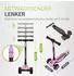 Juskys Lumox Dreiradscooter klappbar, LED-Räder, rosa