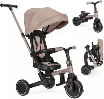 KIKKABOO ALUMA Dreirad 8-in-1, faltbar, Aluminiumrahmen, beige (31006020168)