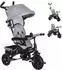 HomCom 6-in-1 Kinderdreirad mit Schubstange und Sonnendach, grau