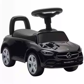 AIYAPLAY Mercedes-Benz C-Class Rutschauto mit Hupe und Motorgeräuschen, schwarz