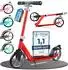 Rollkönig Scooter für Kinder ab 5 Jahren, faltbar rot