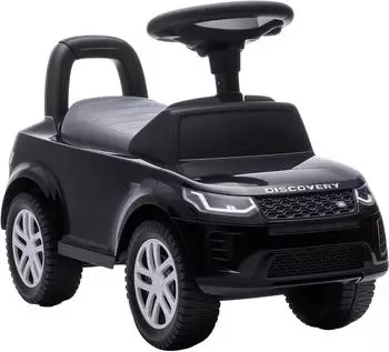 AIYAPLAY Land Rover Discovery Rutschauto mit Hupe und Motorgeräuschen, schwarz