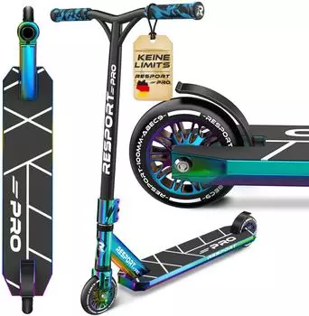 Re-Sport Revo Pro Stunt Scooter 110mm PU-Räder, Y-Bar, ABEC 9, mit Ständer