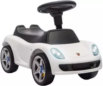 AIYAPLAY Porsche Rutschauto mit Hupe und Licht, weiß, 18-36 Monate