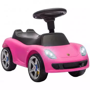 AIYAPLAY Porsche Rutschauto mit Hupe und Licht, rosa (800002034042)
