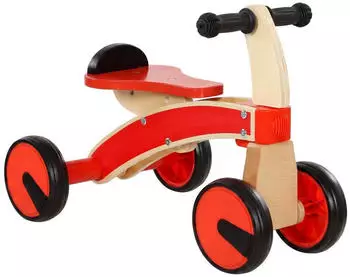 AIYAPLAY Kinder-Rutschauto Holz mit EVA-R&auml;dern, rot (800002034332)
