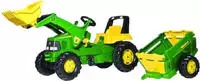 rolly toys Trettraktor "rollyJunior John Deere mit Lader und Trailer" Made in Europe